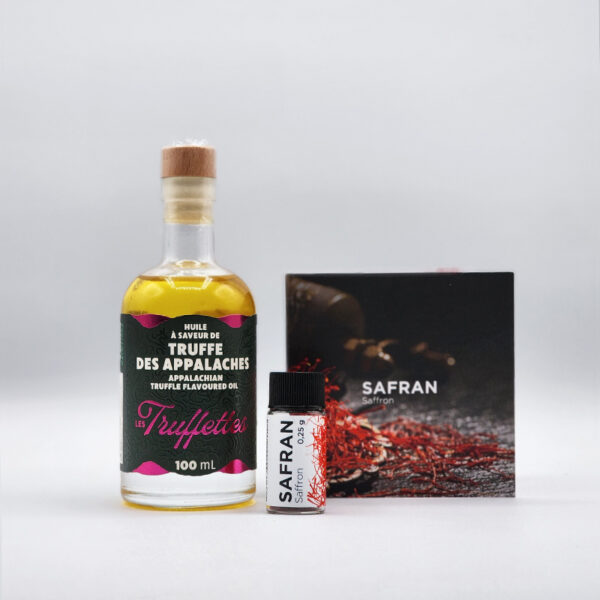 Ensemble de safran et d'huile à saveur de truffe des Appalaches