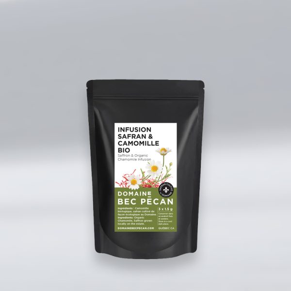 Infusion safran et camomille biologique, ensemble de 3 sachets