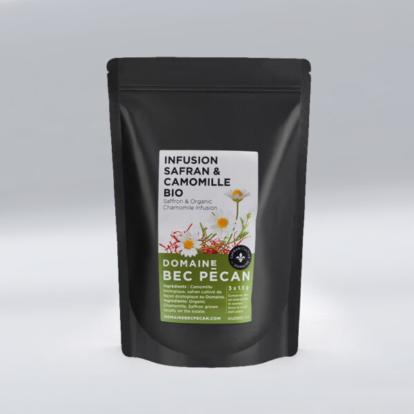 Infusion safran et camomille biologique, ensemble de 3 sachets