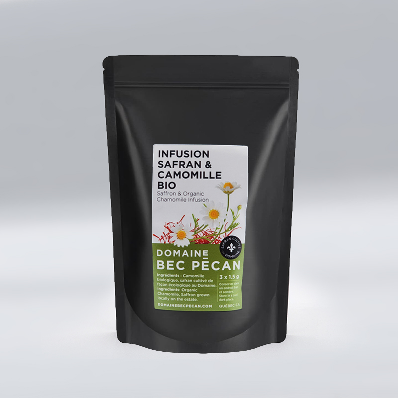 Infusion safran et camomille biologique, ensemble de 3 sachets