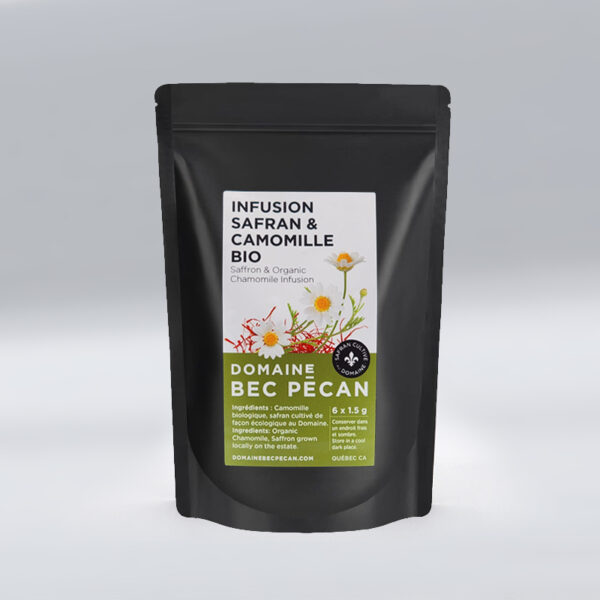 Infusion safran et camomille biologique, ensemble de 6 sachets