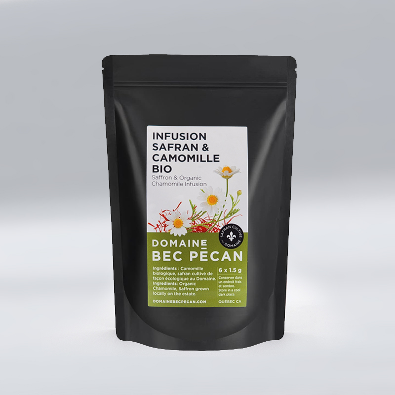 Infusion safran et camomille biologique, ensemble de 6 sachets