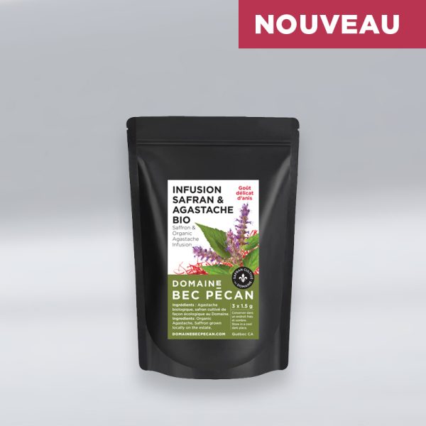 Infusion safran et agastache biologique, ensemble de 3 sachets