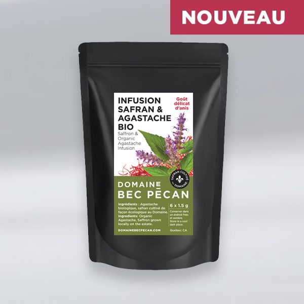 Infusion safran et agastache biologique, ensemble de 6 sachets