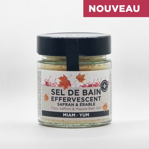Sel de bain effervescent au safran et à l'érable 225 g