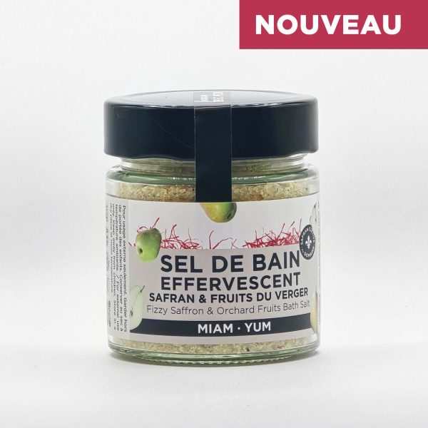 Sel de bain effervescent au safran et fruits du verger 225 g